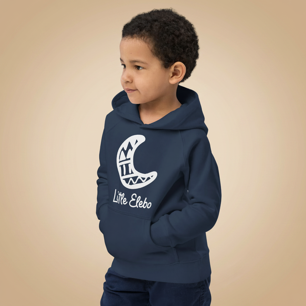 Kids eco white moon hoodie
