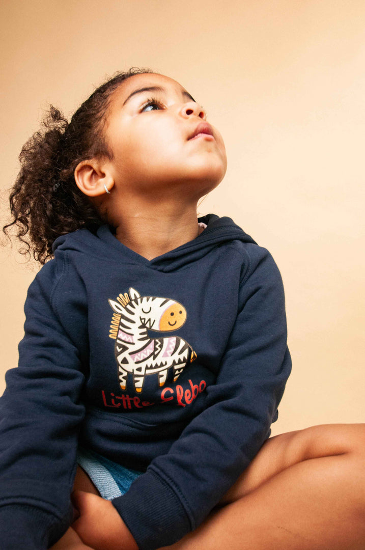 Kids eco zebra hoodie