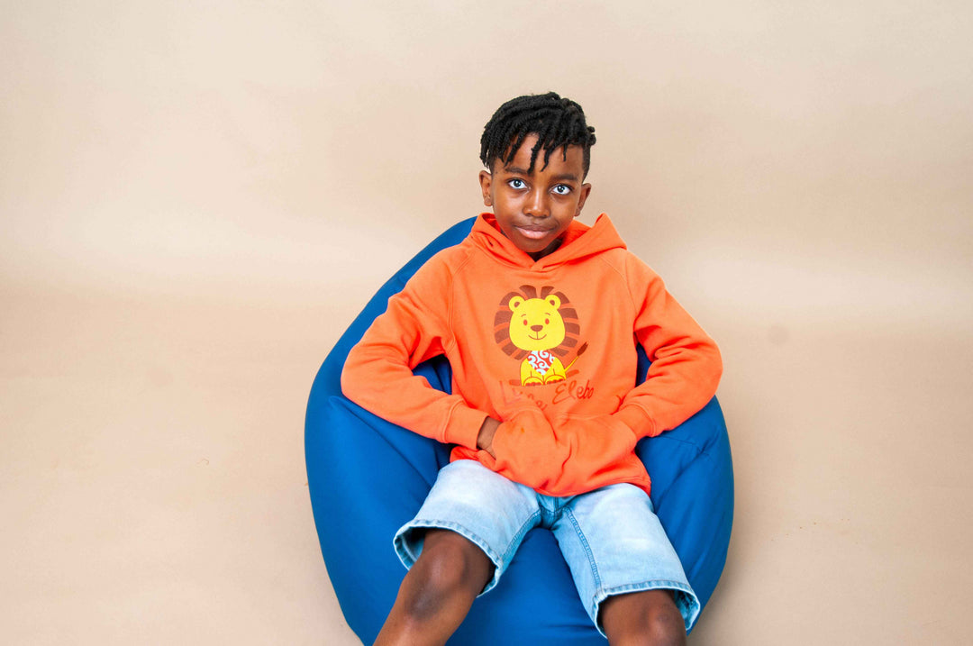 Kids eco lion hoodie