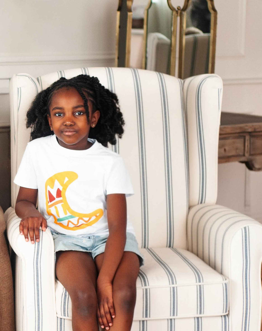 Kids yellow moon t-shirt